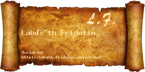 Labáth Fridolin névjegykártya